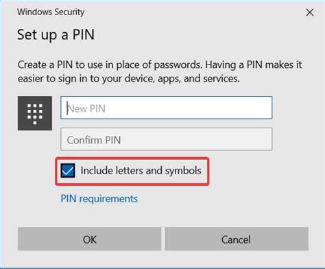 windows security asking for pin